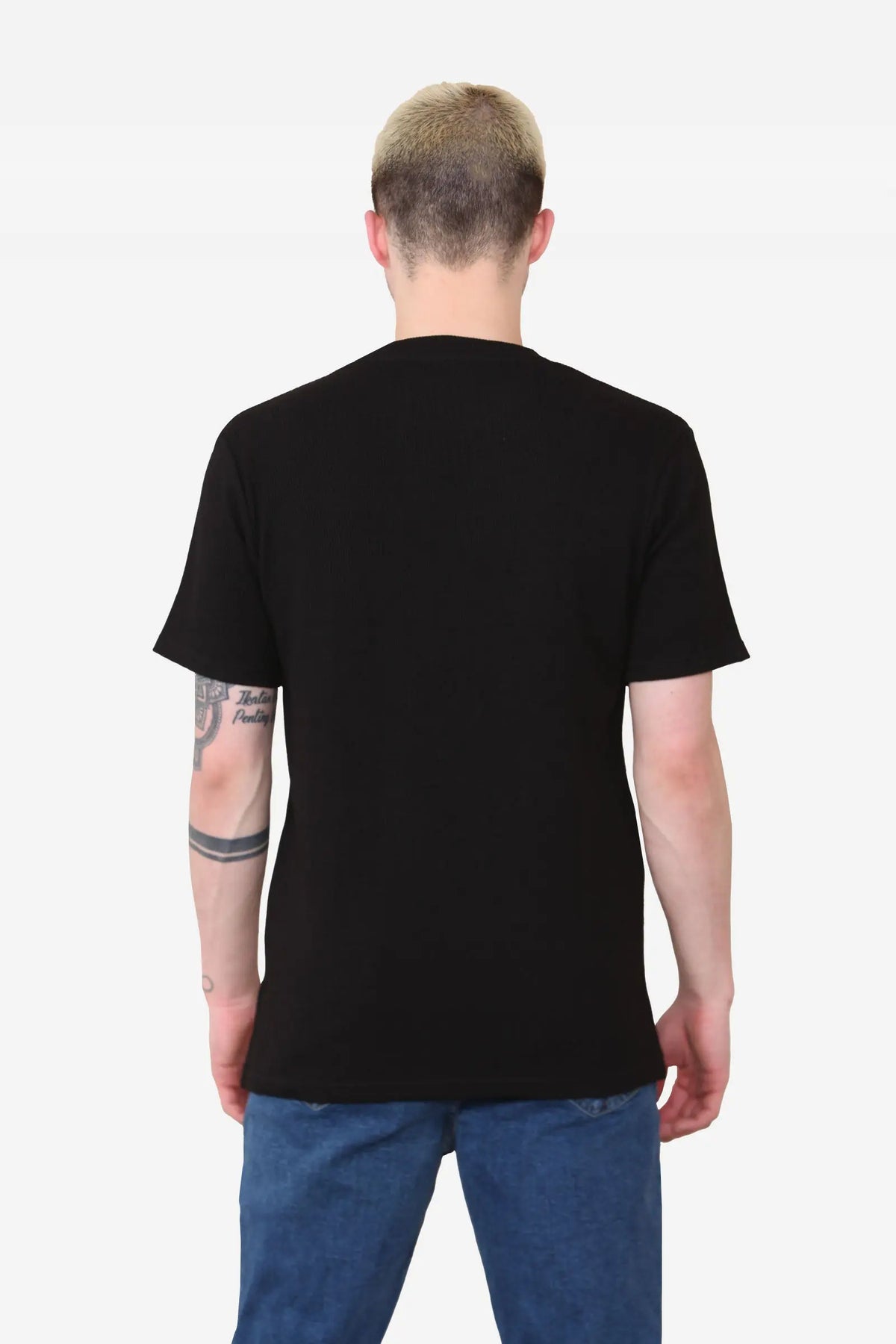 Basic Crew Neck T-shirt - Black For Men Cicay