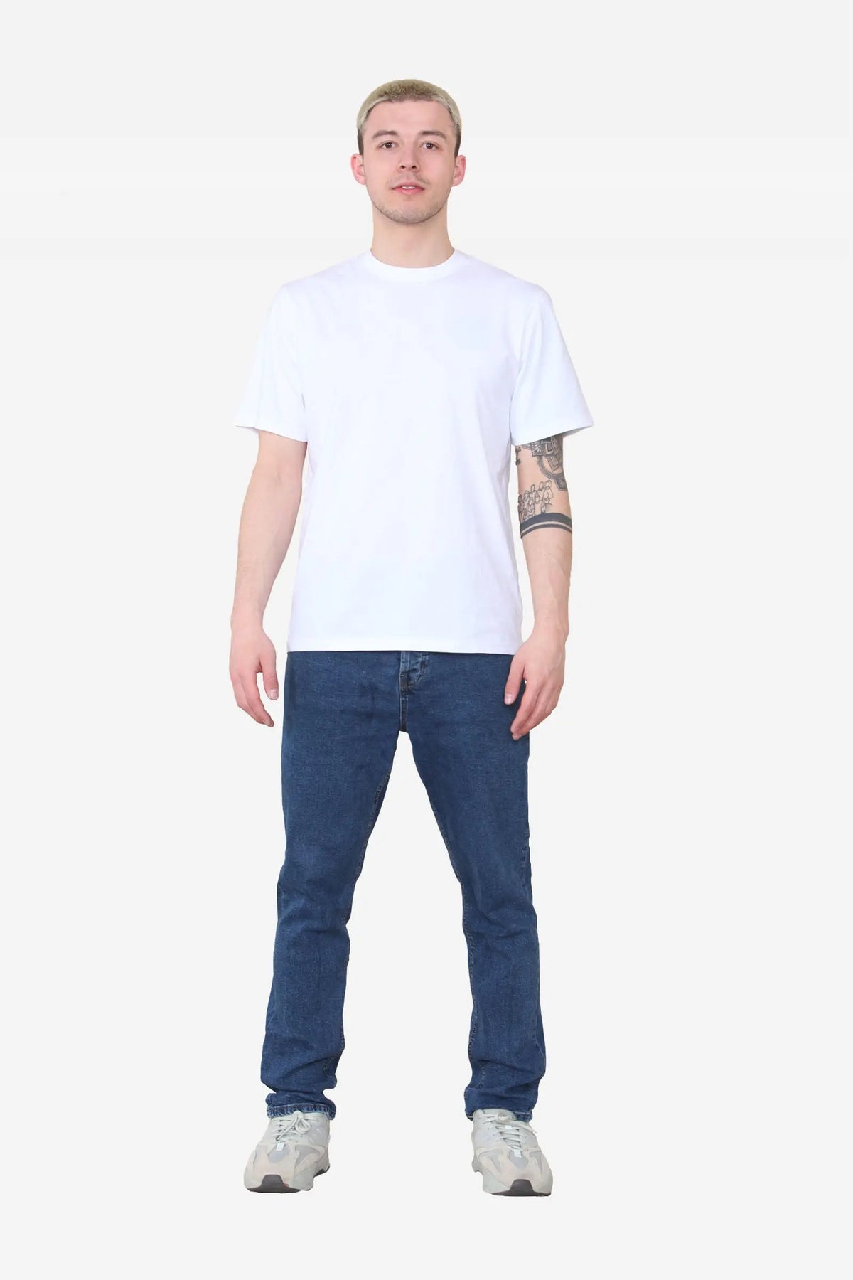 Basic Crew Neck T-shirt - White For Men Cicay
