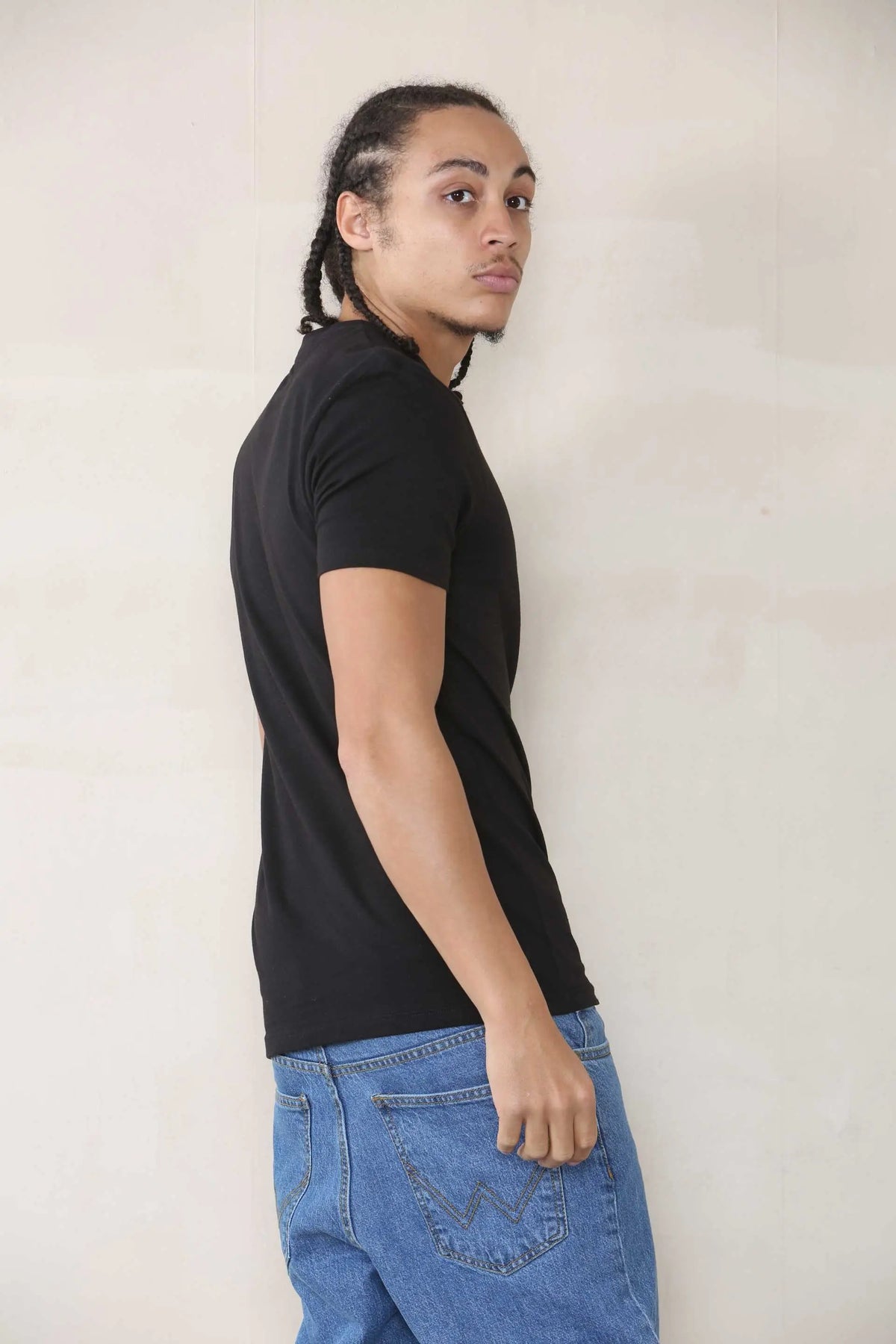 Basic Muscle Fit T-shirt - Black For Men - Cicay