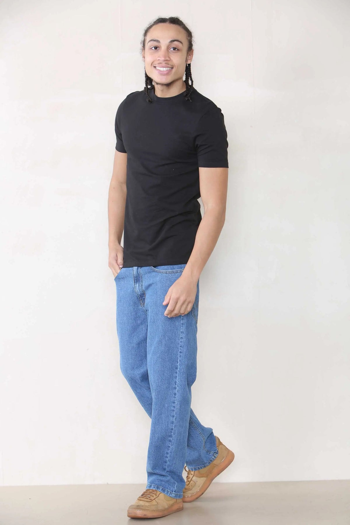Basic Muscle Fit T-shirt - Black For Men - Cicay