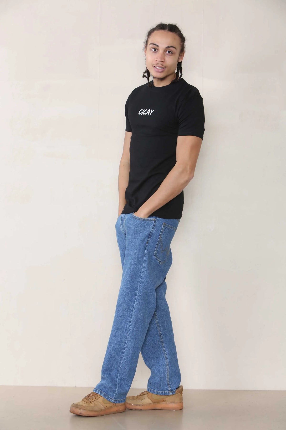 CICAY PRINT Muscle Fit T-Shirt - Print size (8x3) - Black Cicay