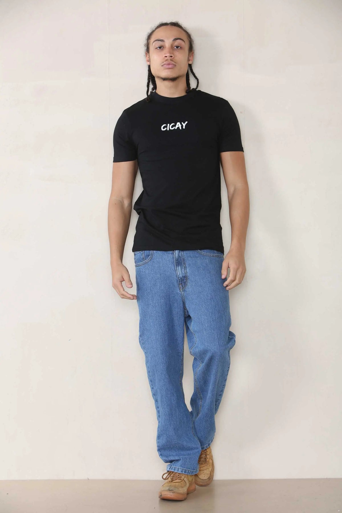 CICAY PRINT Muscle Fit T-Shirt - Print size (8x3) - Black Cicay