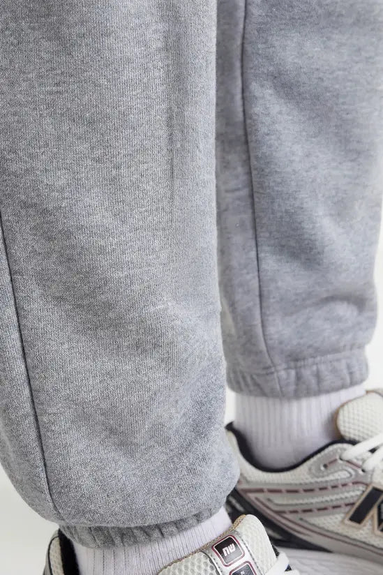 Elastic Hem Joggers - mid grey