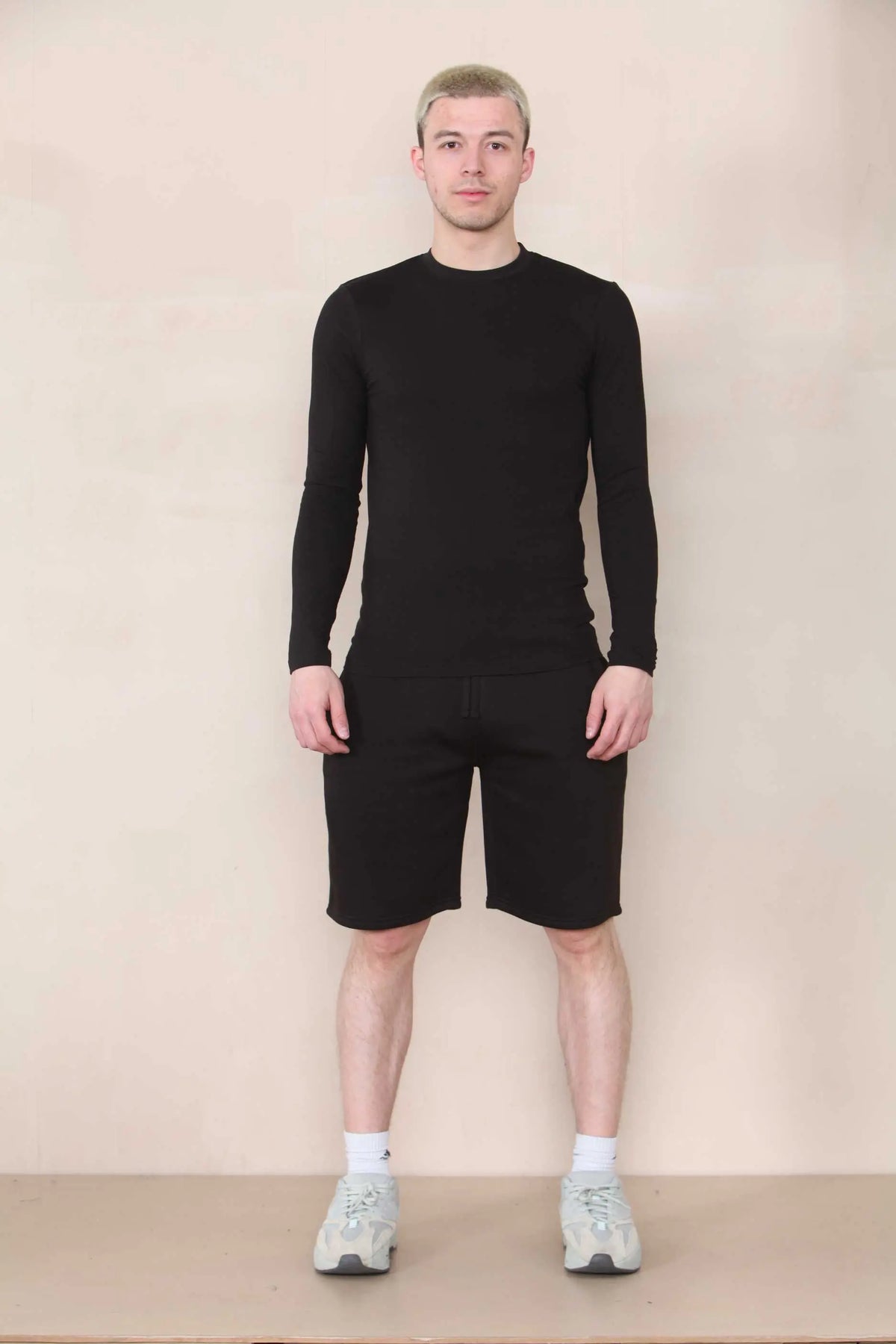 Long Sleeve Muscle Fit T-shirt - BLack Cicay