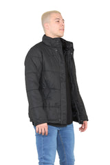 Mens Puffer Jacket in Black For Men-1