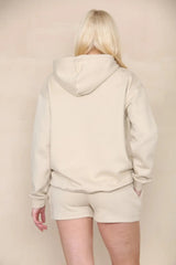 Oversized Pullover Hoodie and Short Loungewear Set-2