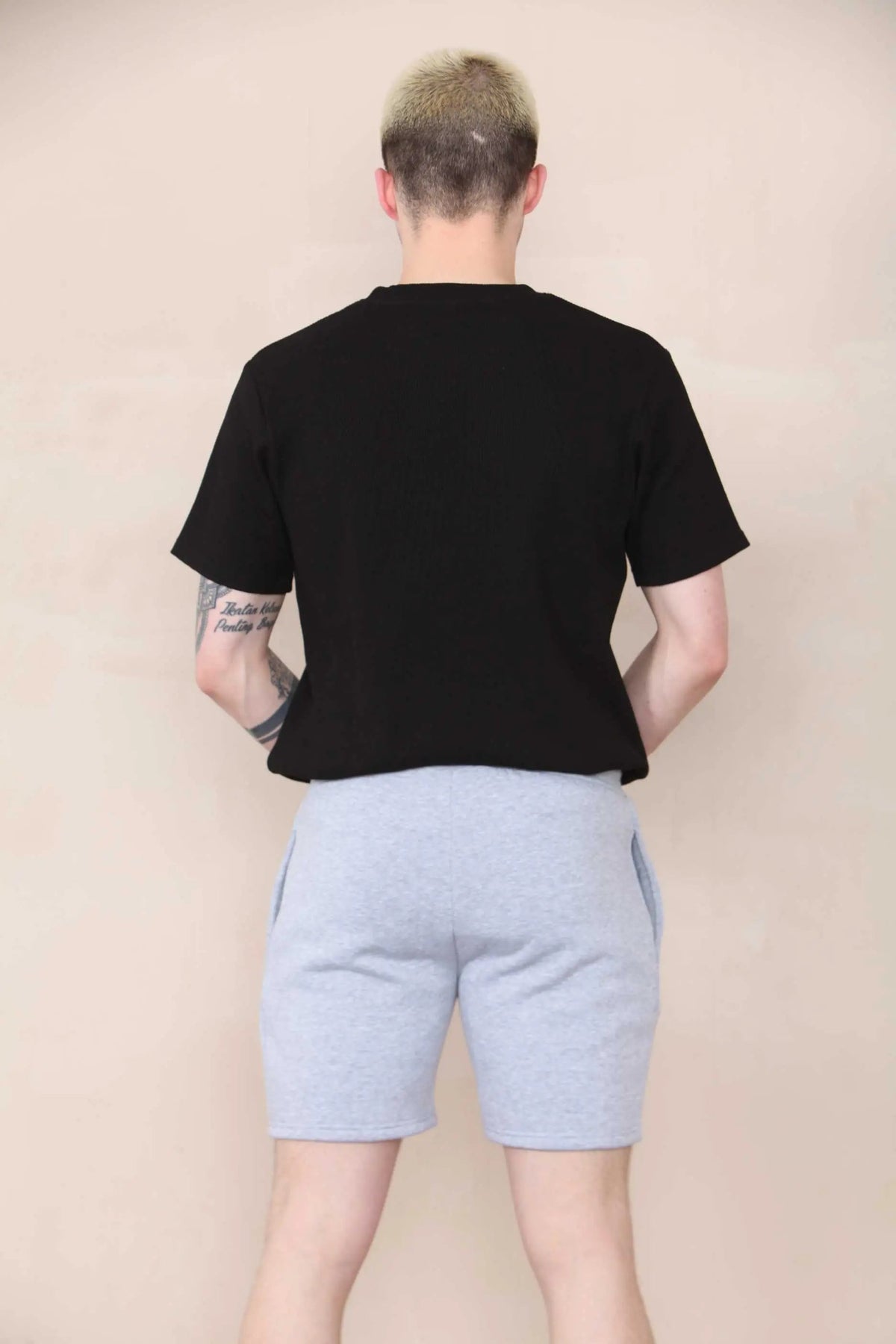 Short Length Slim Fit Jersey Short - Grey Marl-3
