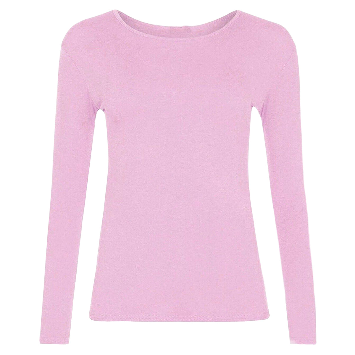 Pink long-sleeve shirt on a white background