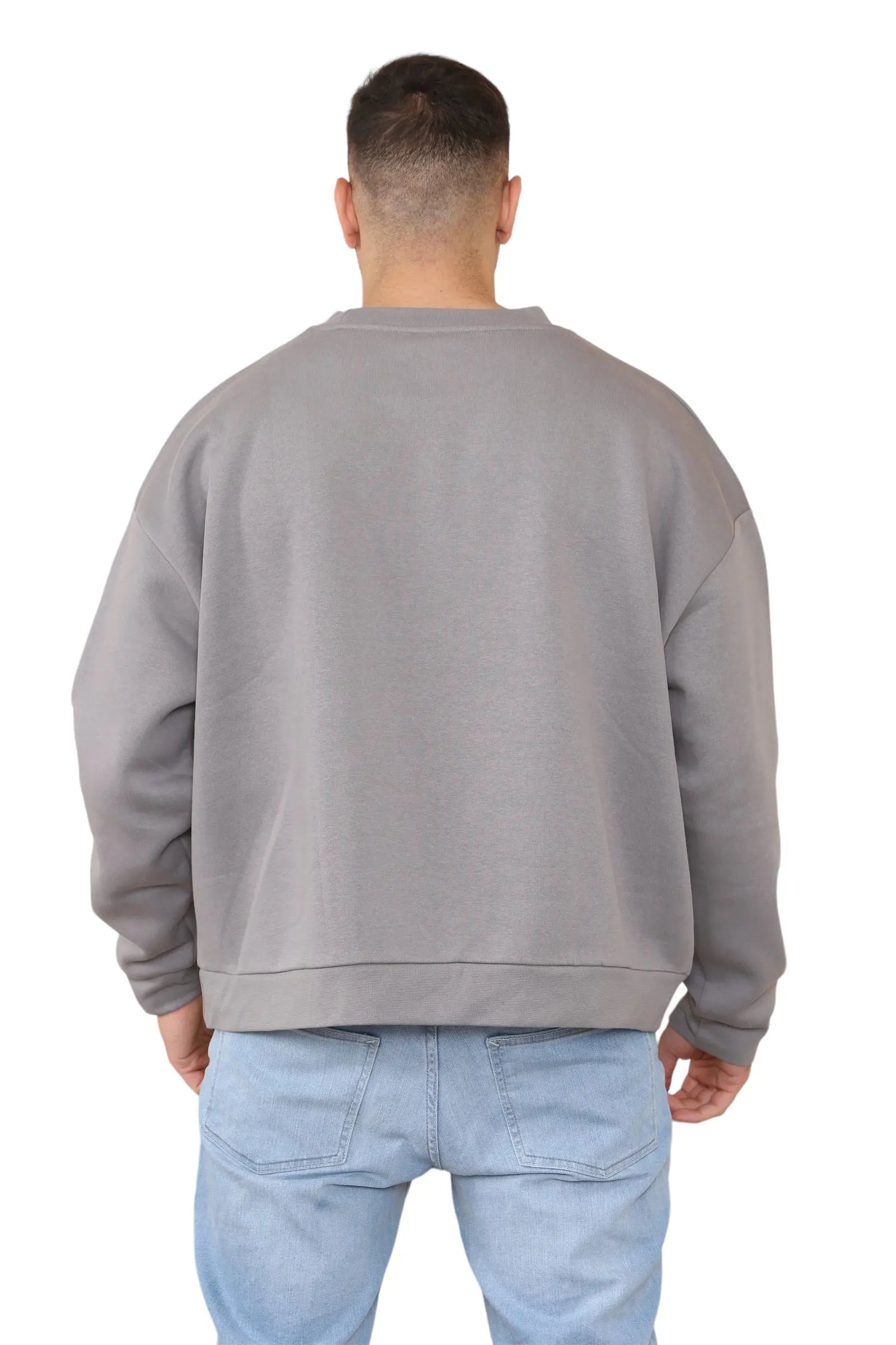 BASIC OVERSIZED EXTENDED NECK SWEATSHIRT For Men CICAY