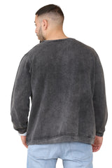 BASIC OVERSIZED EXTENDED NECK SWEATSHIRT For Men-2