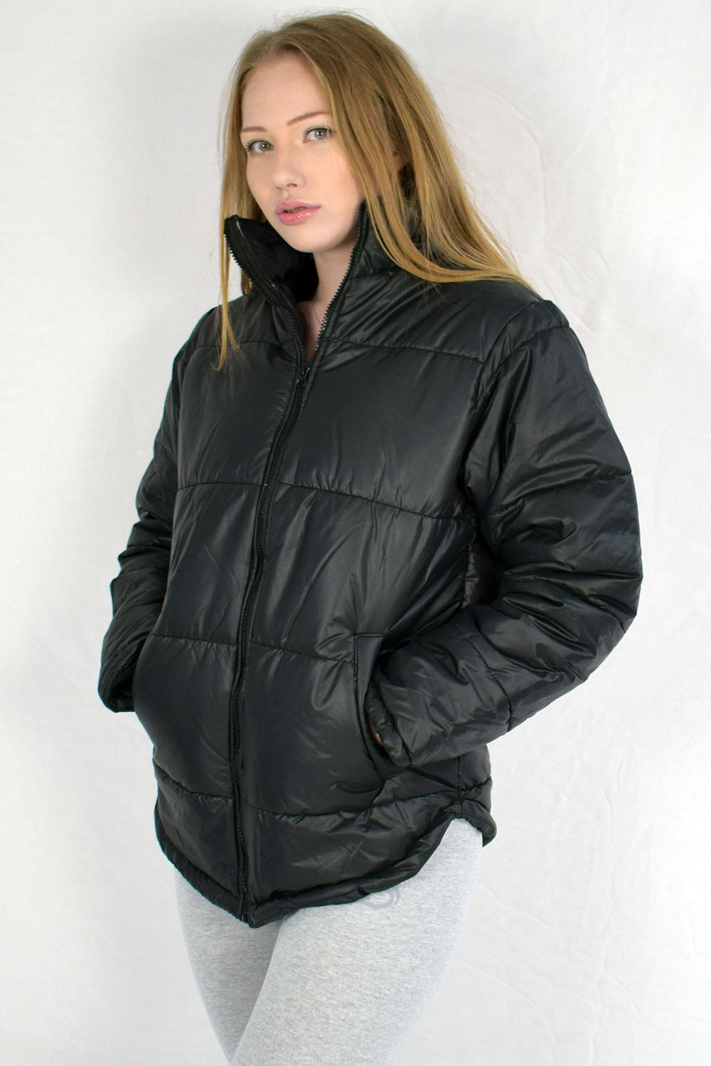 Womens Zipper Puffer Coat for Winter CICAY