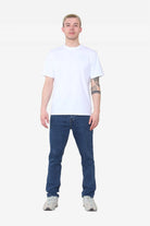 Basic Crew Neck T-shirt - White  For Men Cicay