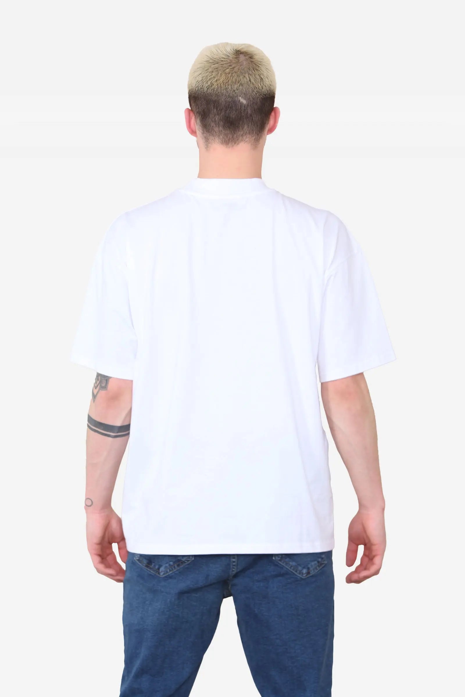 Basic Crew Neck T-shirt - White  For Men Cicay