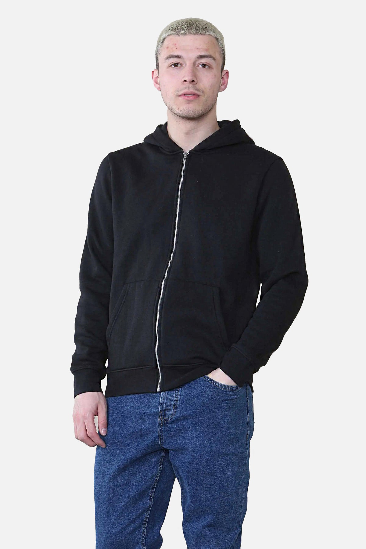 Basic Zip Through Hoodie