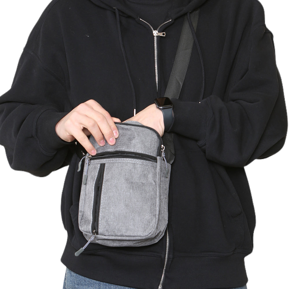 Crossbody Bag For Men & Women Multi Pocket Travel Messenger Bag With Adjustable Strap