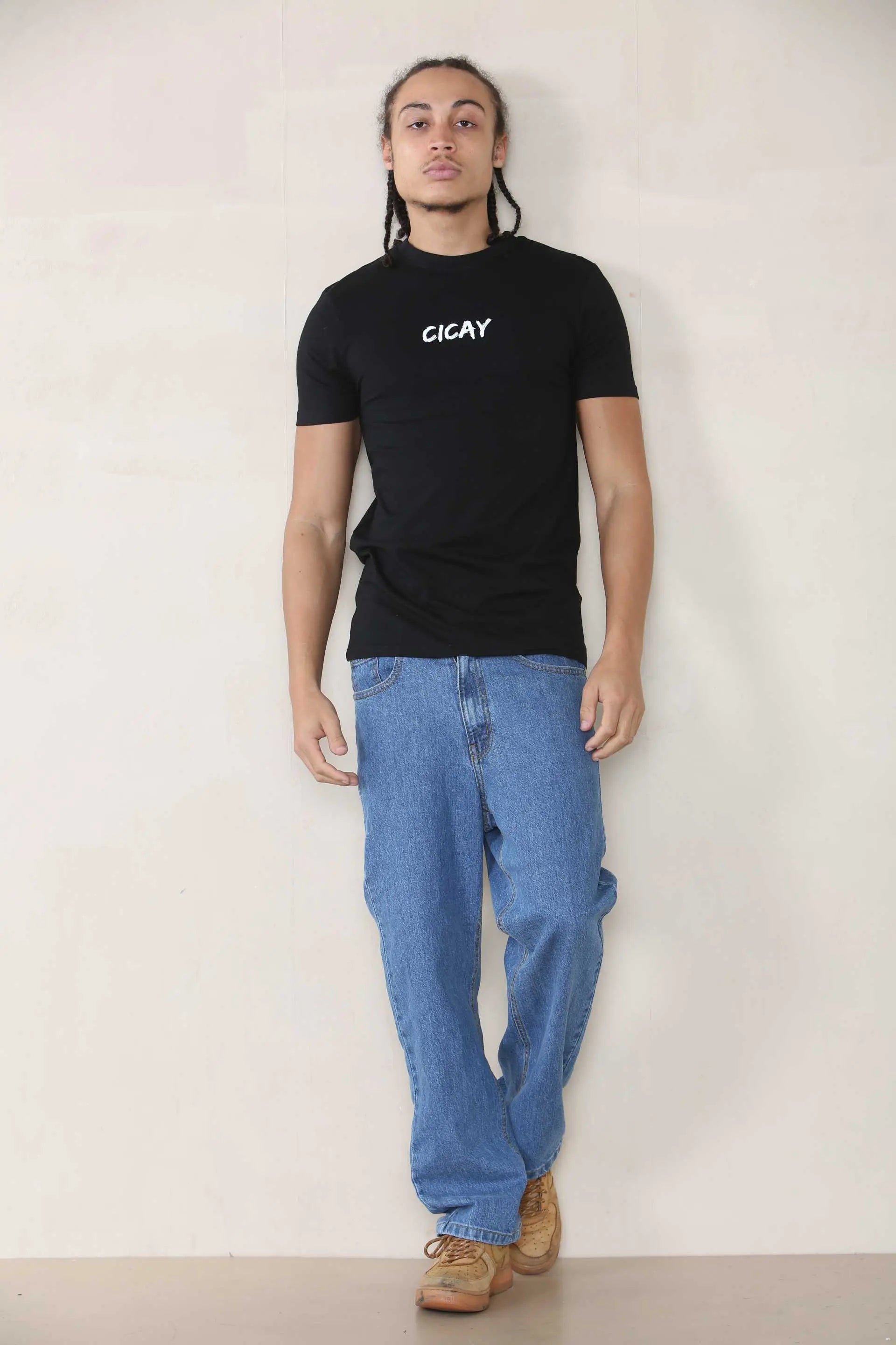 CICAY PRINT Muscle Fit T-Shirt - Print size (8x3) - Black Cicay