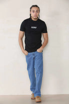 CICAY PRINT Muscle Fit T-Shirt - Print size (8x3) - Black Cicay