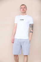 CICAY PRINT Muscle Fit T-Shirt - Print size (8x3) - White Cicay