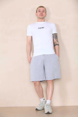 CICAY PRINT Muscle Fit T-Shirt - Print size (8x3) - White Cicay