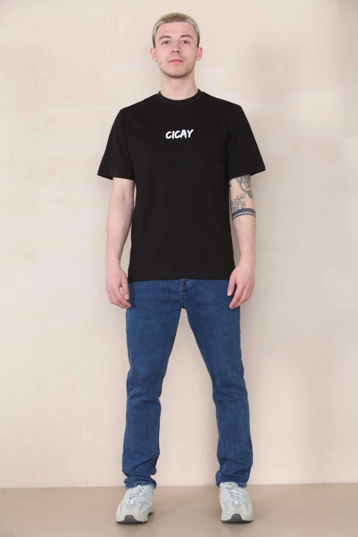 CICAY PRINT  T-Shirt - Print size (8 x 3 cm) - BlacK-1