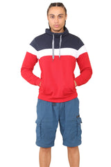 Color Block Pullover Fleece Hoodies for Men CICAY