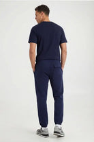 Elastic Hem Joggers - navy
