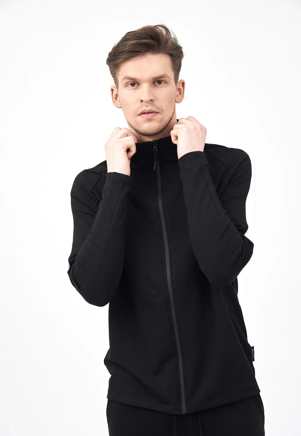 Full Zippered Funnel Neck Jacket for Men CICAY