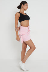 Woman Slim Fit Street Flap Pocket Mini Cargo Skirt in Twill