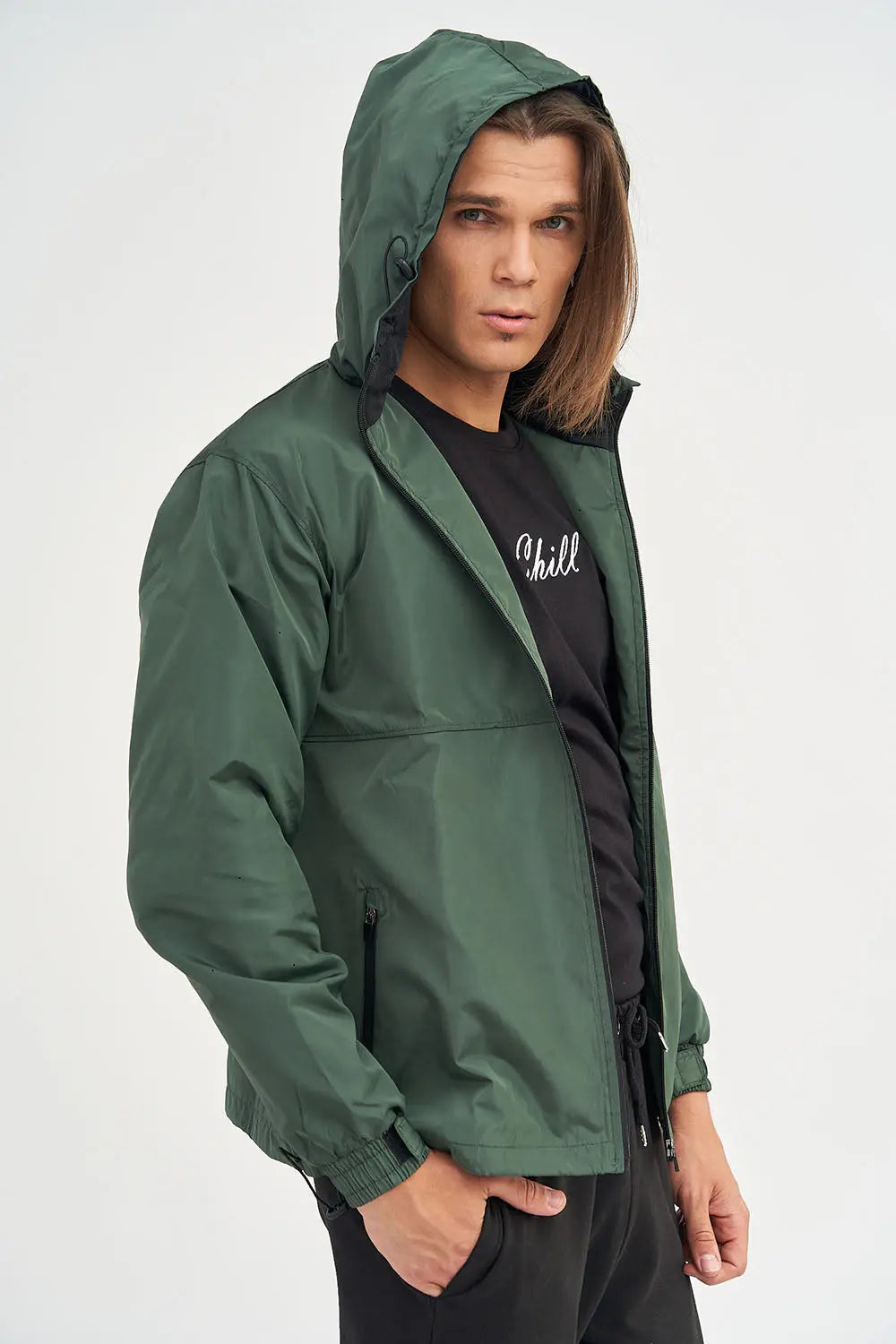 Lightweight Zipped Men's Hooded Jacket For Men CICAY