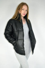 Long Sleeve Black Puffer Coat for Women! CICAY