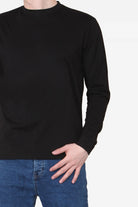Long Sleeve Crew Neck T-shirt - Black For Men-2
