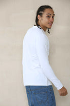 Long Sleeve Muscle Fit T-shirt - White Cicay
