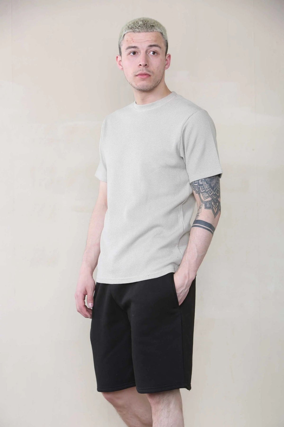 Loose Fit Jersey Short - Black For Men-1
