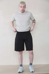 Loose Fit Jersey Short - Black For Men Cicay