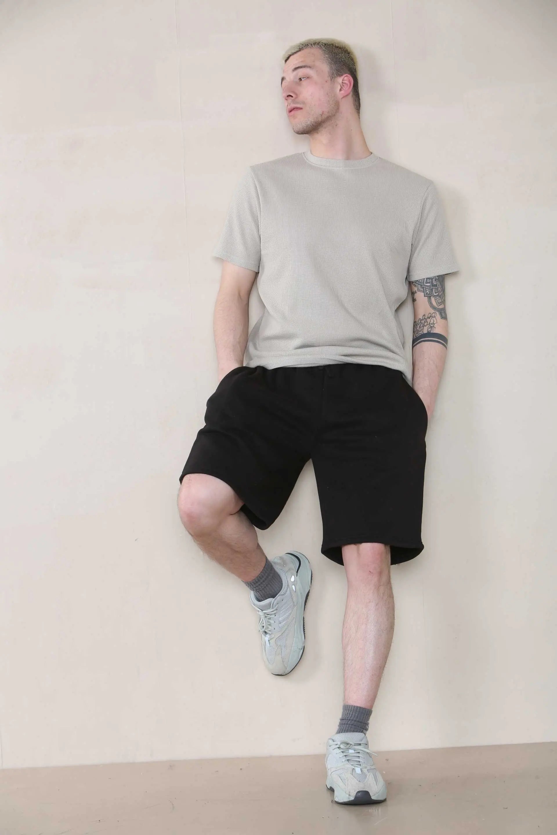 Loose Fit Jersey Short - Black For Men Cicay