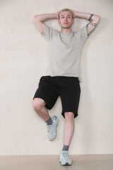 Loose Fit Jersey Short - Black For Men Cicay