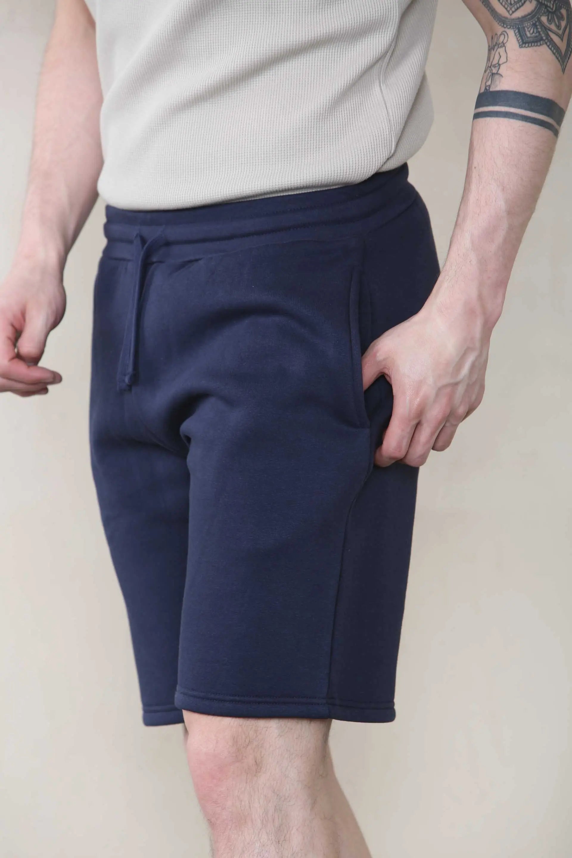 Loose Fit Jersey Short - Navy For Men Cicay