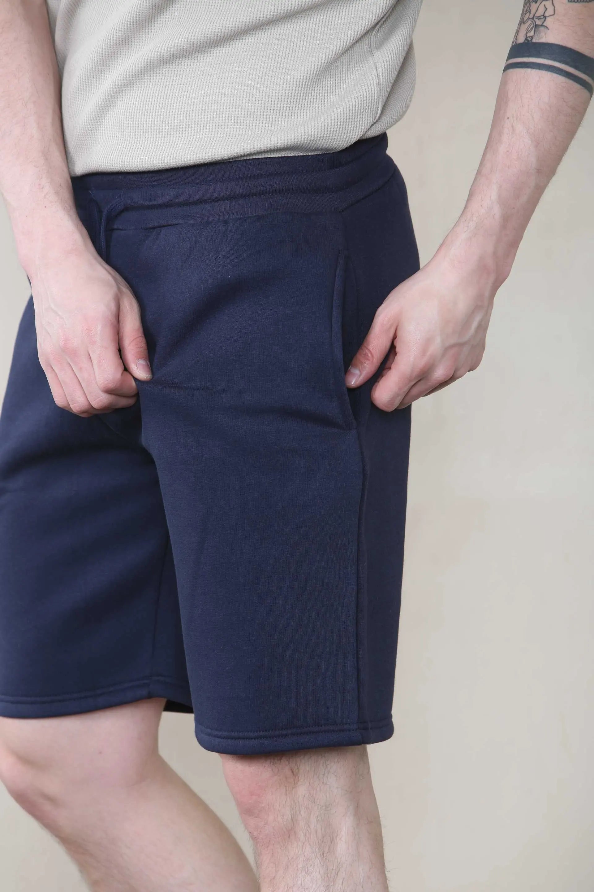 Loose Fit Jersey Short - Navy For Men Cicay