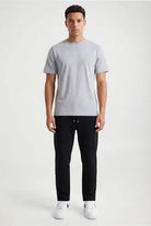 Open Hem Drawstring Joggers - black
