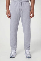 Open Hem Drawstring Joggers - mid grey