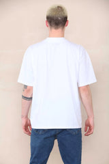 Oversized Extended Neck T-shirt - White For Men Cicay