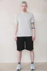 Oversized Fit Jersey Short - Black For Men Cicay