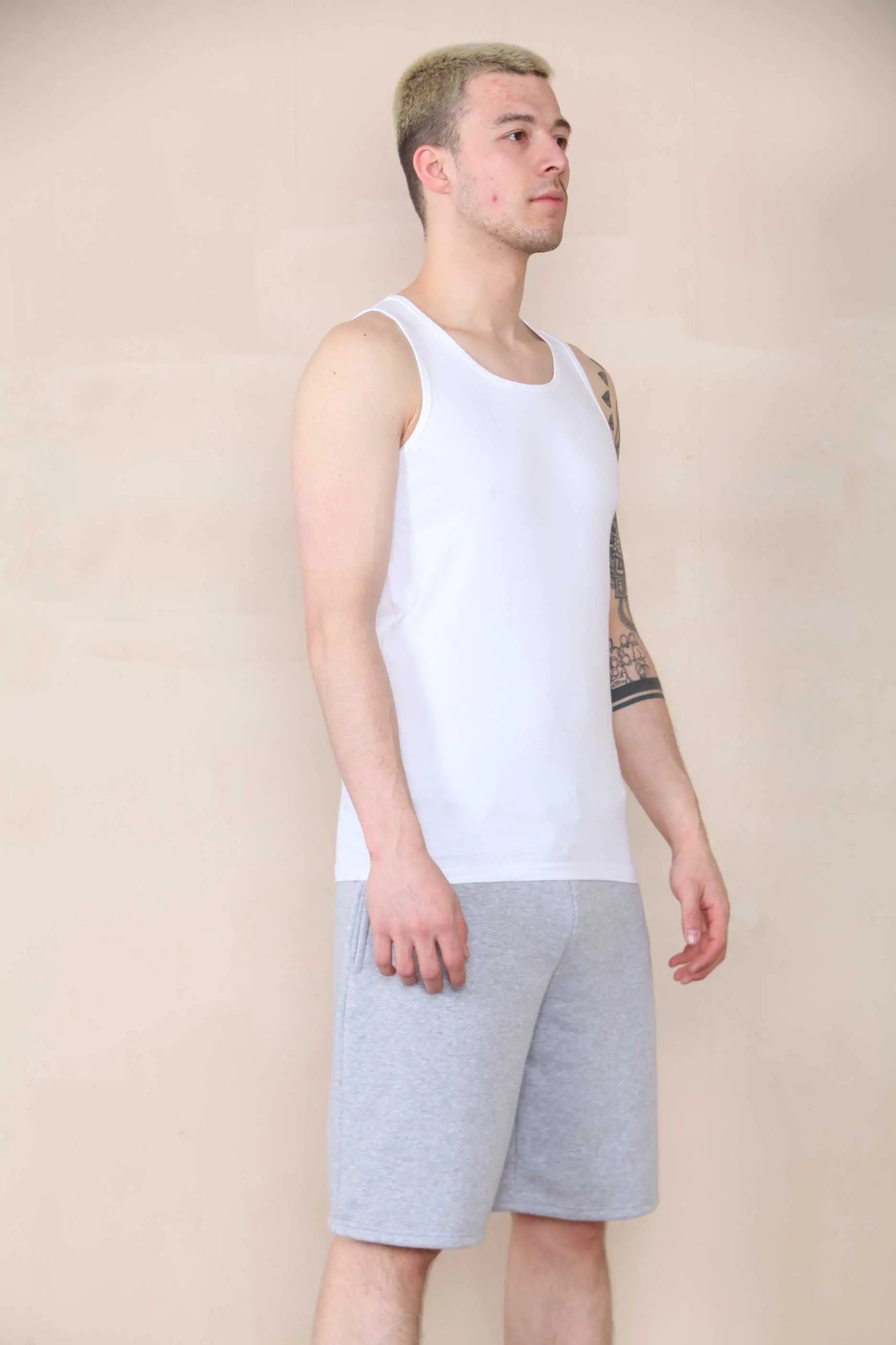 Oversized Fit Jersey Short - Grey Marl For Men Cicay