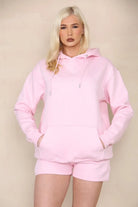 Oversized Pullover Hoodie and Short Loungewear Set Cicay