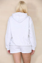 Oversized Pullover Hoodie and Short Loungewear Set Cicay