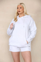 Oversized Pullover Hoodie and Short Loungewear Set Cicay