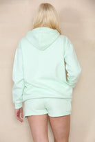 Oversized Pullover Hoodie and Short Loungewear Set Cicay