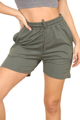 Regular Mid-Length Cycling Shorts for Women in Olive! CICAY