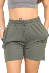 Regular Mid-Length Cycling Shorts for Women in Olive! CICAY