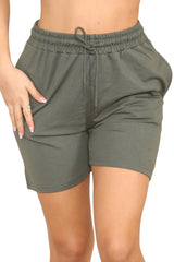 Regular Mid-Length Cycling Shorts for Women in Olive! CICAY